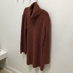 Steve Madden Abbie Cozy rust Turtleneck Sweater dress